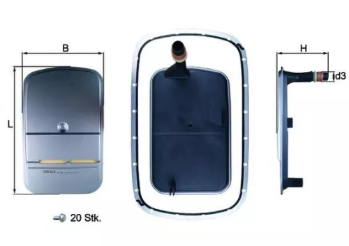 Hydraulic Filter, automatic transmission KNECHT HX 159KIT)