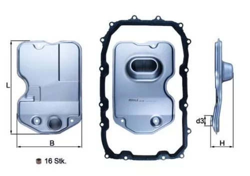 Hydraulic Filter, automatic transmission KNECHT HX 160KIT)