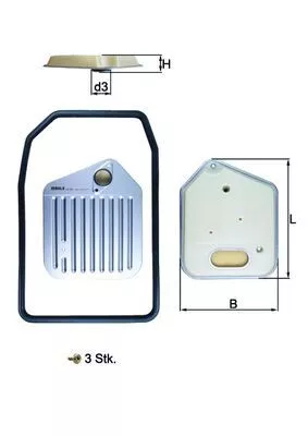 Hydraulisch filter, automatische transmissie KNECHT HX 163KIT)