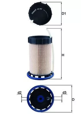 Fuel Filter KNECHT KX 492)