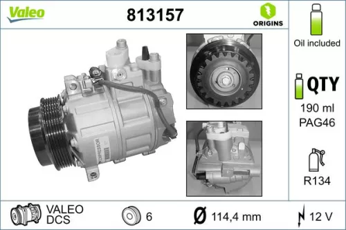 Compressor, air conditioning VALEO 813157)