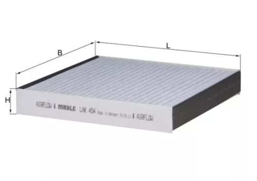 Filter, cabinelucht KNECHT LAK 454)