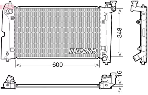 Radiator, engine cooling DENSO DRM50110)