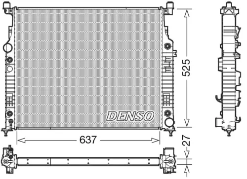 Radiator, motorkoeling DENSO DRM17056)