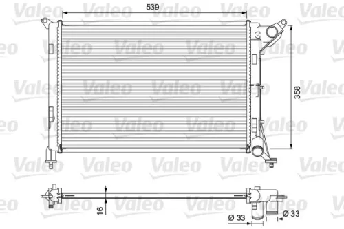 Radiator, motorkoeling VALEO 701730)