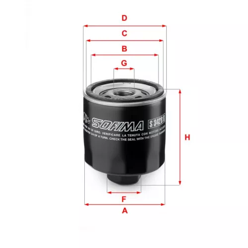 Oil Filter SOFIMA S 3428 R)