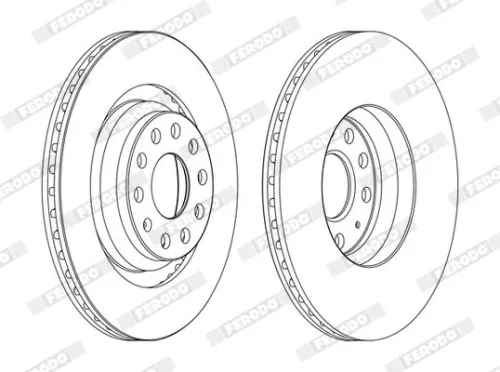 Brake Disc FERODO DDF1503C)