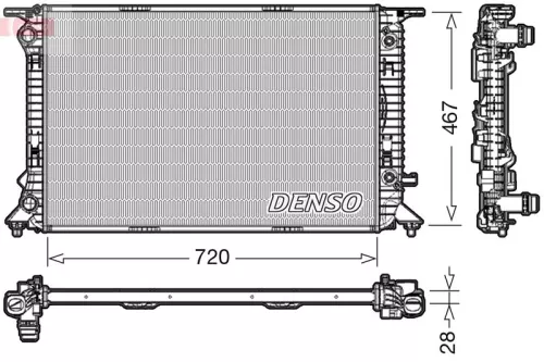 Radiator, engine cooling DENSO DRM02021)