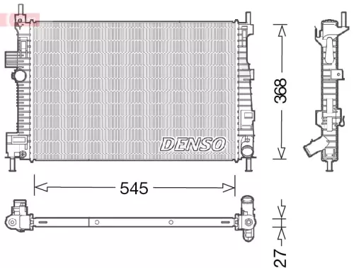 Radiator, motorkoeling DENSO DRM10009)