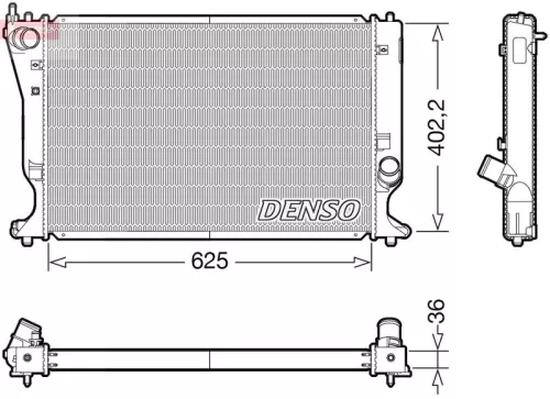 Radiator, motorkoeling DENSO DRM50132)