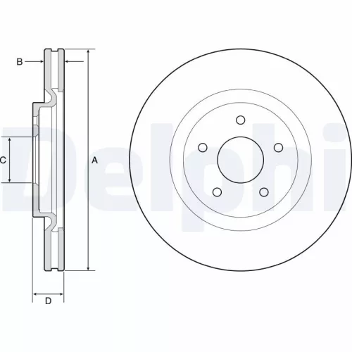 Remschijf DELPHI BG9195C)