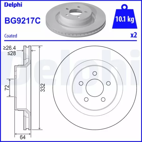 Remschijf DELPHI BG9217C)