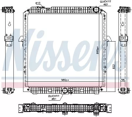 Radiator, engine cooling NISSENS 67191)