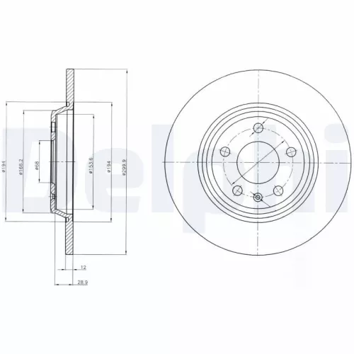 Brake Disc DELPHI BG4081C)