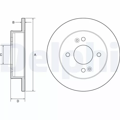 Brake Disc DELPHI BG4917C)