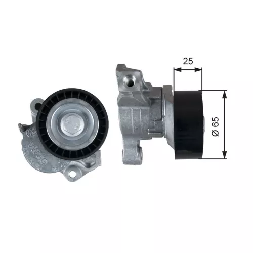 Belt Tensioner, V-ribbed belt GATES T39357)
