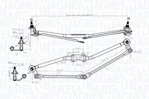 Ruitenwissermechanisme MAGNETI MARELLI 085570170010)