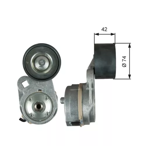Riemspanner, V-geribbelde riem GATES T38718)