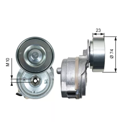 Riemspanner, V-geribbelde riem GATES T38719)