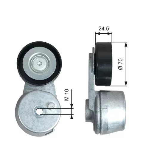 Riemspanner, V-geribbelde riem GATES T39375)