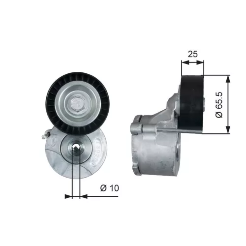 Riemspanner, V-geribbelde riem GATES T39281)