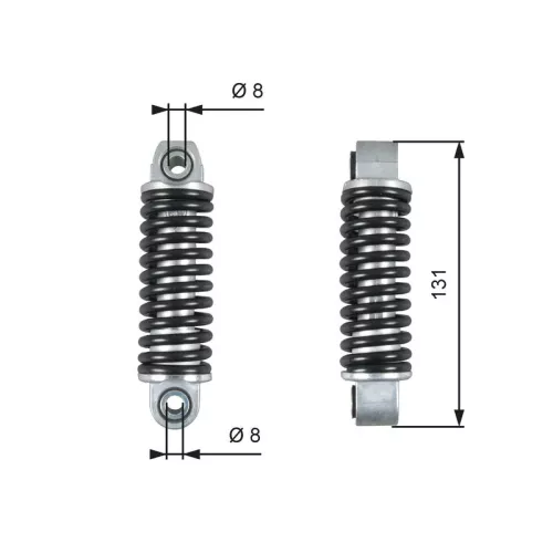 Trillingsdemper, V-vormige riem GATES T39151)