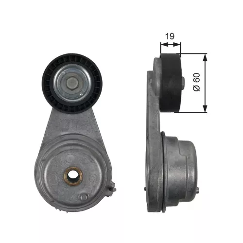 Riemspanner, V-geribbelde riem GATES T39190)