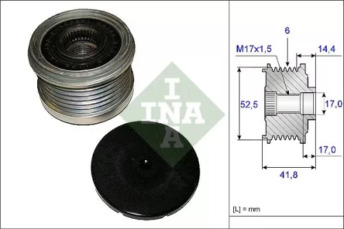 Vrijloopkoppeling van de dynamo Schaeffler INA 535 0147 10)