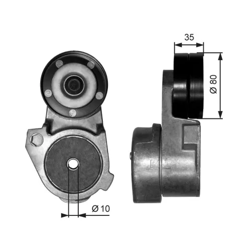 Riemspanner, V-geribbelde riem GATES T38563)
