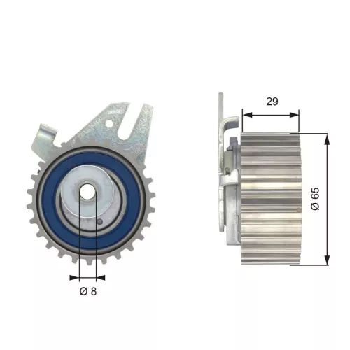 Tensioner Pulley, timing belt GATES T43043)