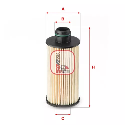 Oliefilter SOFIMA S 5160 PE)