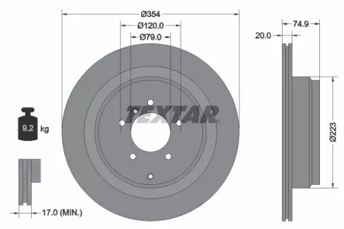 Remschijf TEXTAR 92175503)