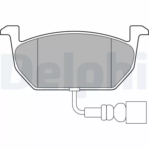 Brake Pad Set, disc brake DELPHI LP3146)