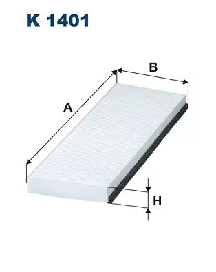 Filter, cabinelucht FILTRON K 1401)