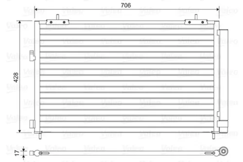 Condenser, air conditioning VALEO 814046)