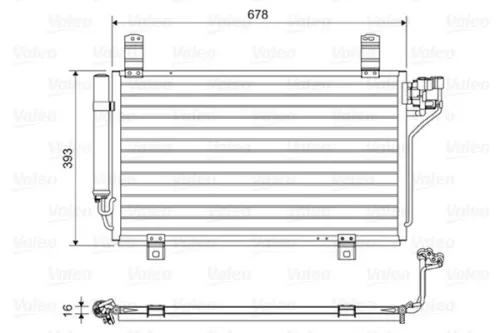 Condenser, air conditioning VALEO 814048)