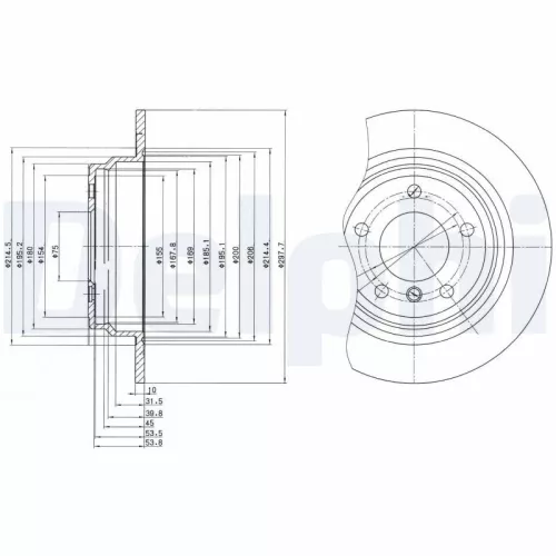 Remschijf DELPHI BG3044)