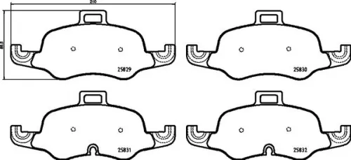 Remblokkenset, schijfrem BREMBO P 85 160)