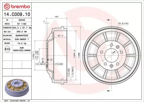 Remtrommel BREMBO 14.C009.10)