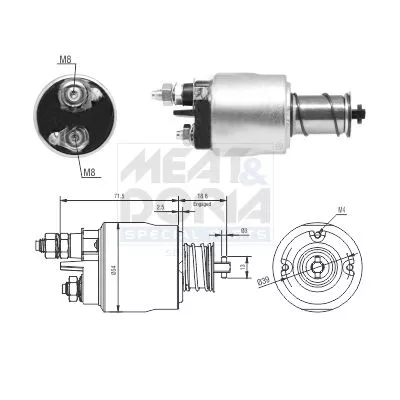 Solenoid Switch, starter MEAT & DORIA 46311)