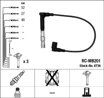 Ontstekingskabelset NGK 0736)
