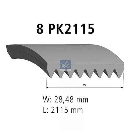 V-ribbed Belt DT Spare Parts 1.21851)