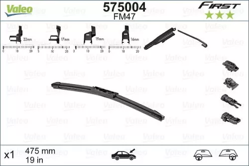 Wiper Blade VALEO 575004)