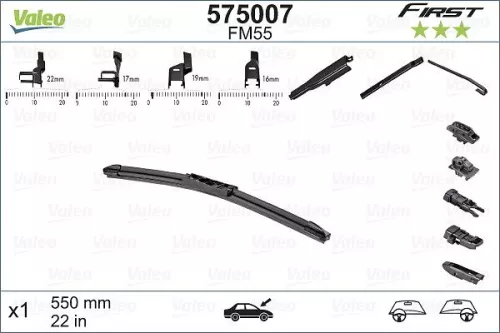 Wiper Blade VALEO 575007)