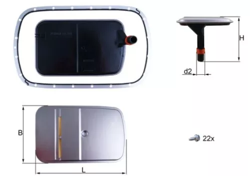 Hydraulic Filter, automatic transmission KNECHT HX 165KIT)