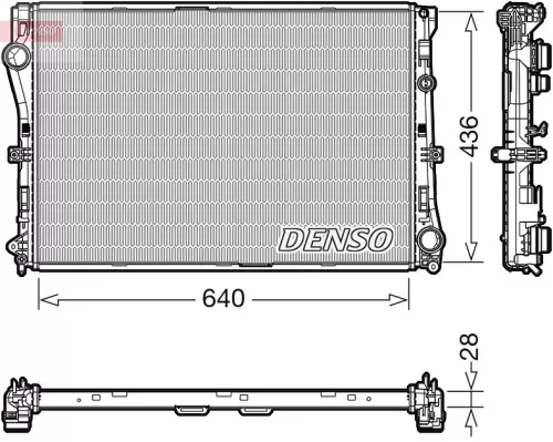 Radiator, motorkoeling DENSO DRM17103)
