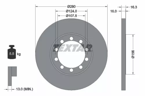 Remschijf TEXTAR 92152000)