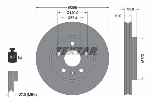 Remschijf TEXTAR 92186903)