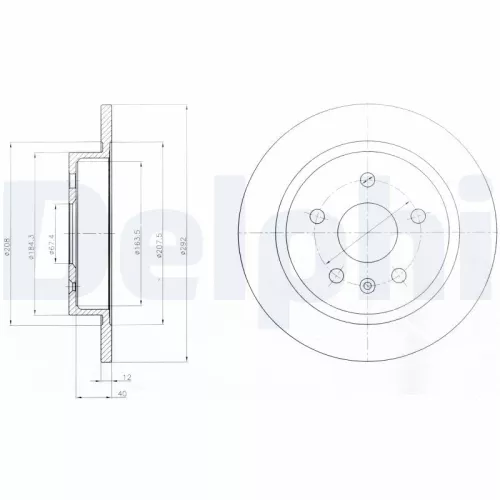 Brake Disc DELPHI BG4188)