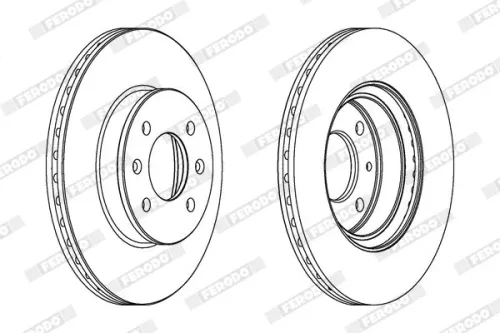 Brake Disc FERODO DDF1636C)